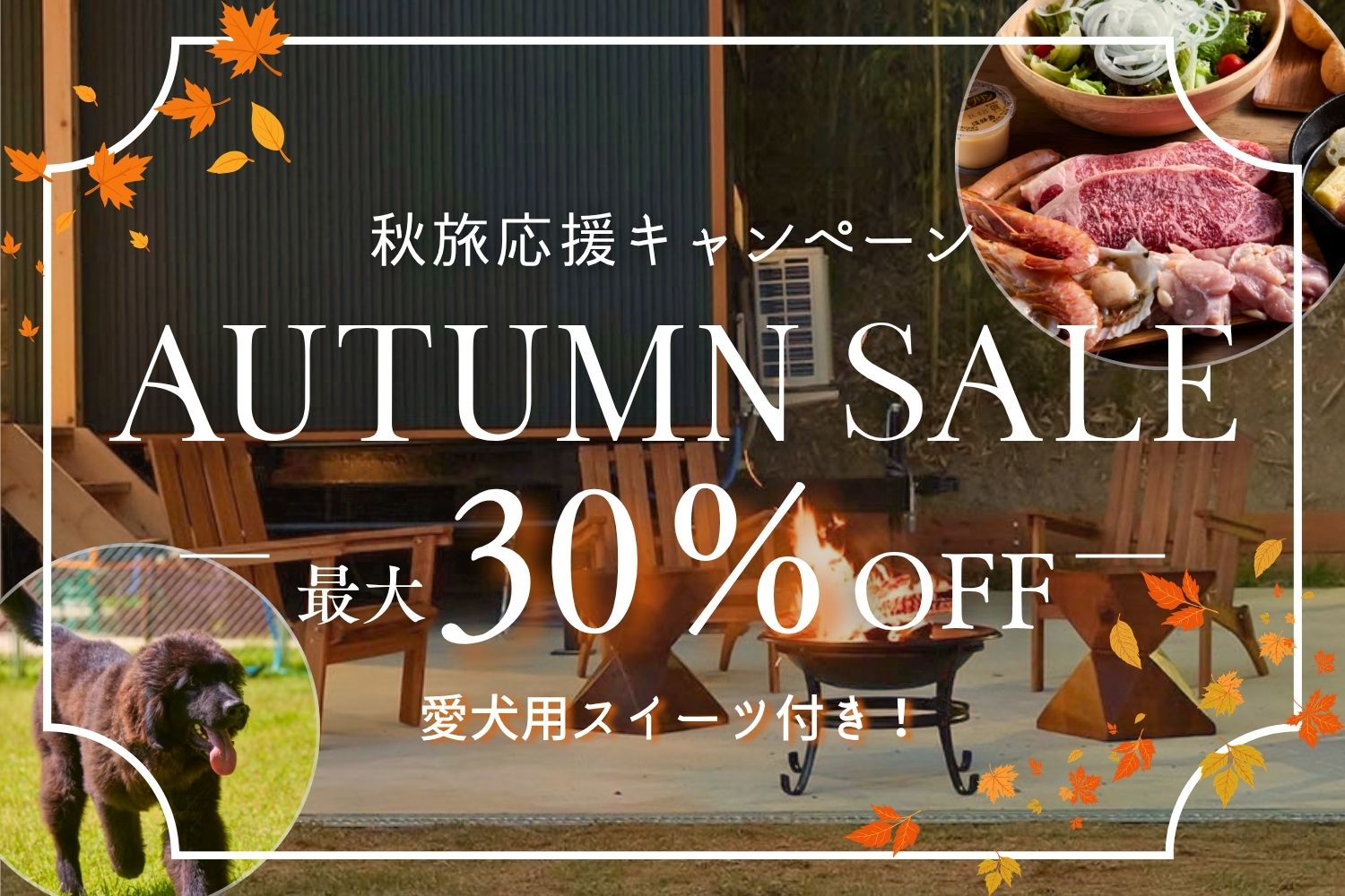 【最大30％OFF】愛犬と楽しむ期間限定の秋旅応援プラン